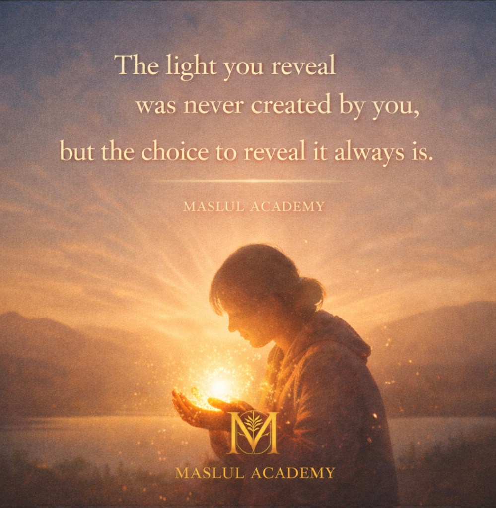 Maslul Academy reflection on revealing inner light and personal spiritual growth